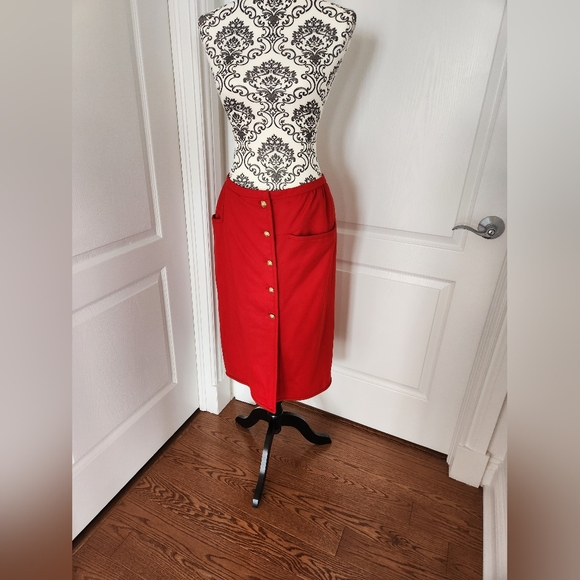 Valentino Boutique Vintage 70th-80th Midi Skirt Size 10 - Picture 2 of 10